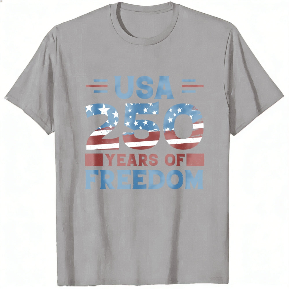 Patriotic American Flag Design Classic T-Shirt 250 Years Of Freedom Usa Celebration