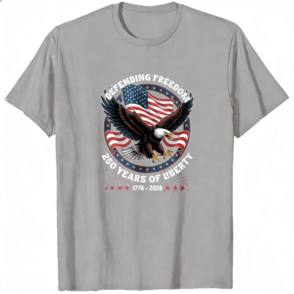 Patriotic Eagle American Flag Design Classic T-Shirt Defending Freedom 250 Years Of Liberty 1776 2026