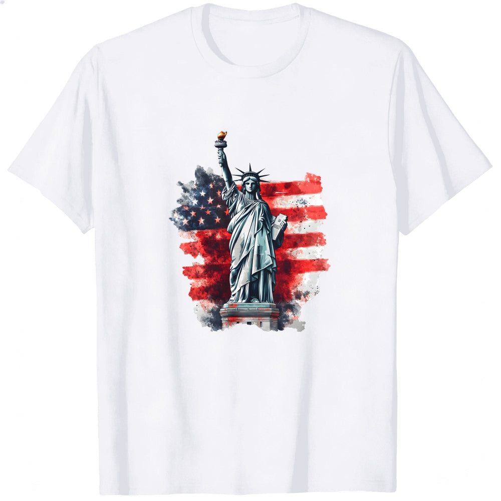American Flag Statue Of Liberty Classic T-Shirt