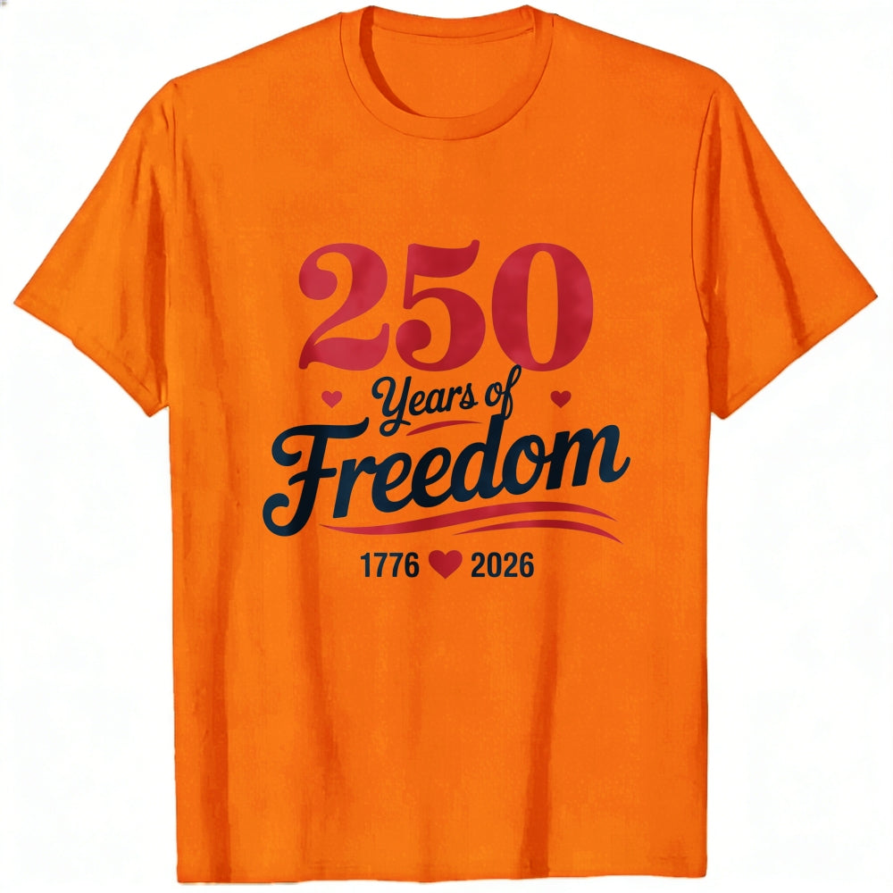Patriotic American Independence Day 250 Years Of Freedom Classic T-Shirt