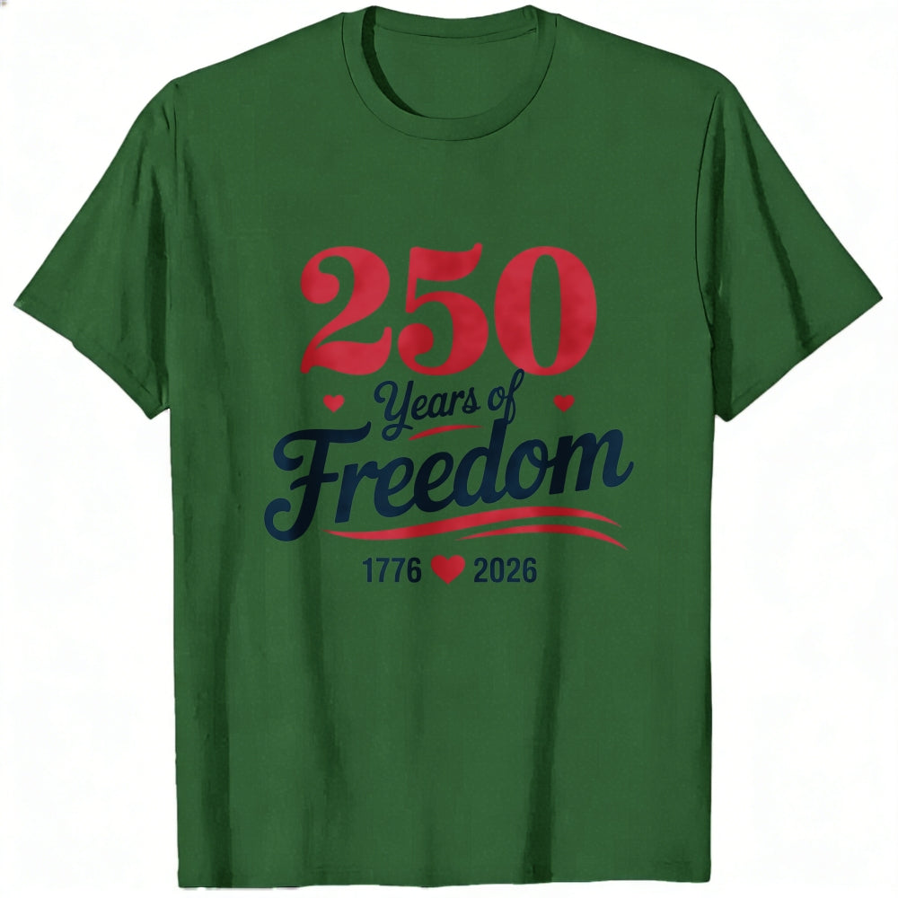 Patriotic American Independence Day 250 Years Of Freedom Classic T-Shirt