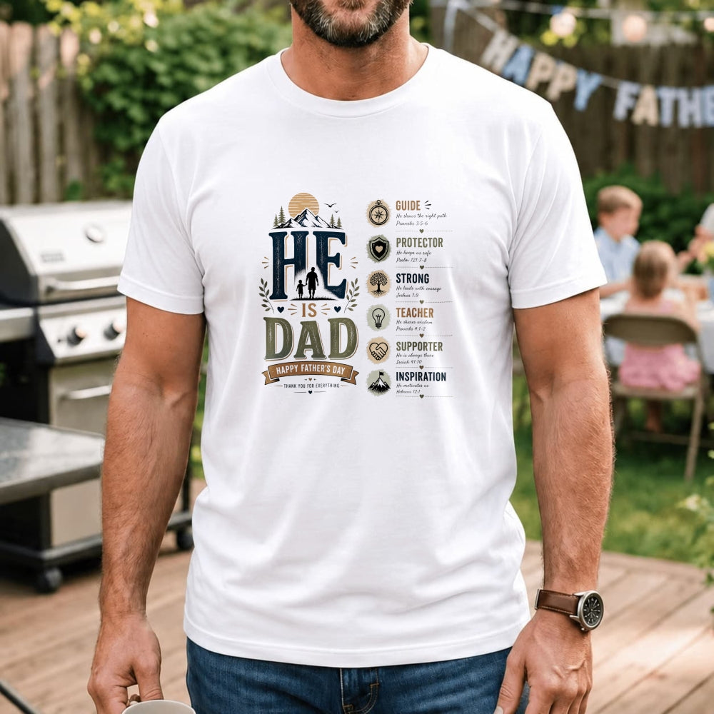 Retro Typography Classic T-Shirt He Is Dad Father's Day Design