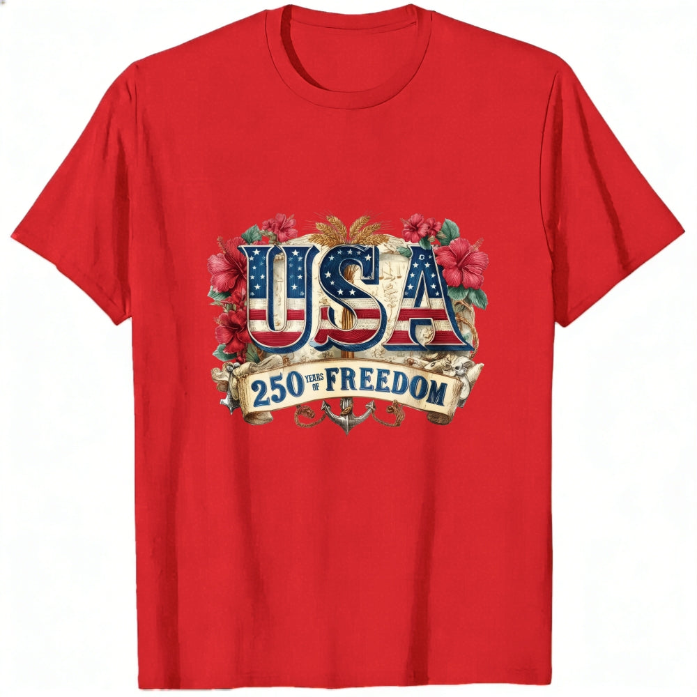 Patriotic American Flag Design Classic T-Shirt USA 250 Years Freedom