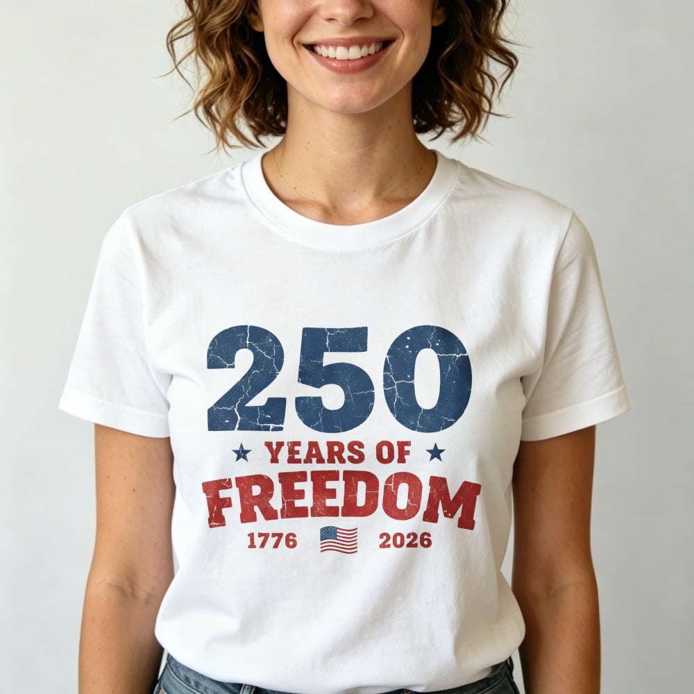 Patriotic American Independence Day 250 Years Of Freedom Classic T-Shirt