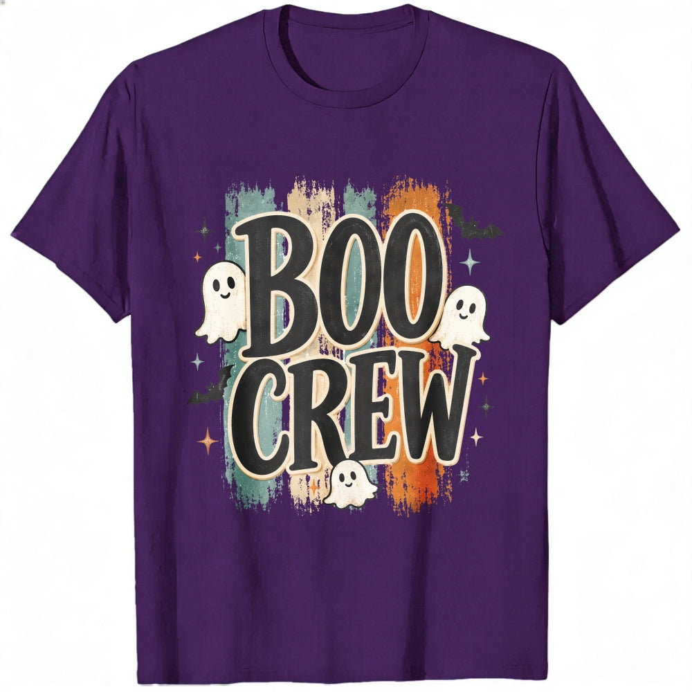Halloween Retro Boo Crew Ghosts Bats Classic T-Shirt