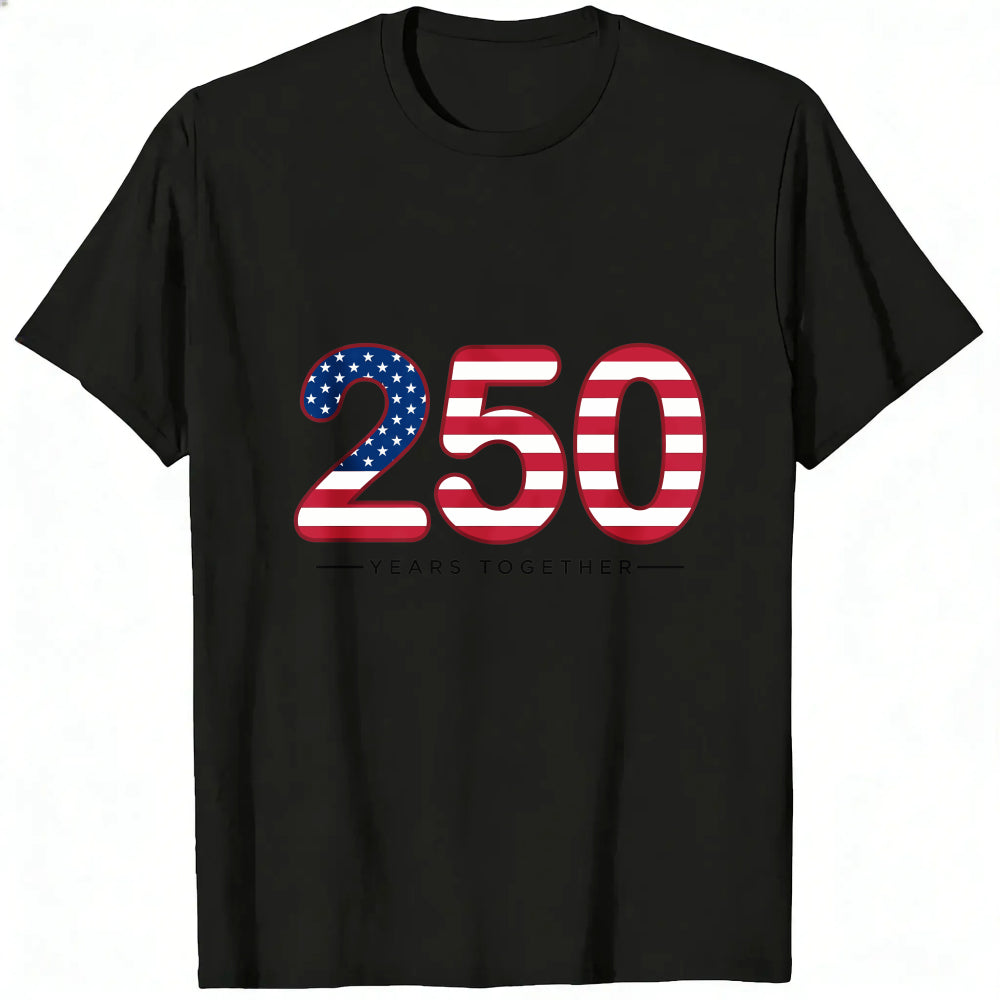 Patriotic American Flag Design Classic T-Shirt 250 Years Together
