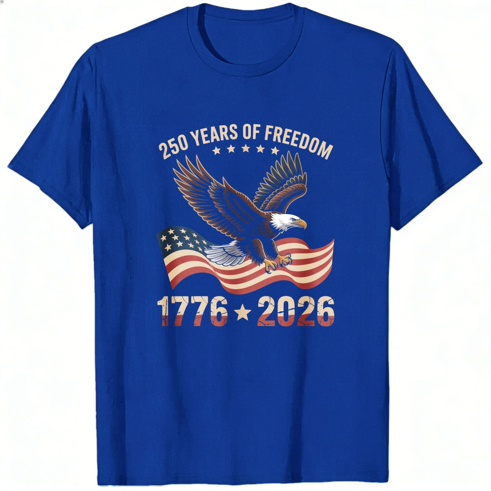 Patriotic Eagle American Flag 250 Years Of Freedom 1776 2026 Classic T-Shirt