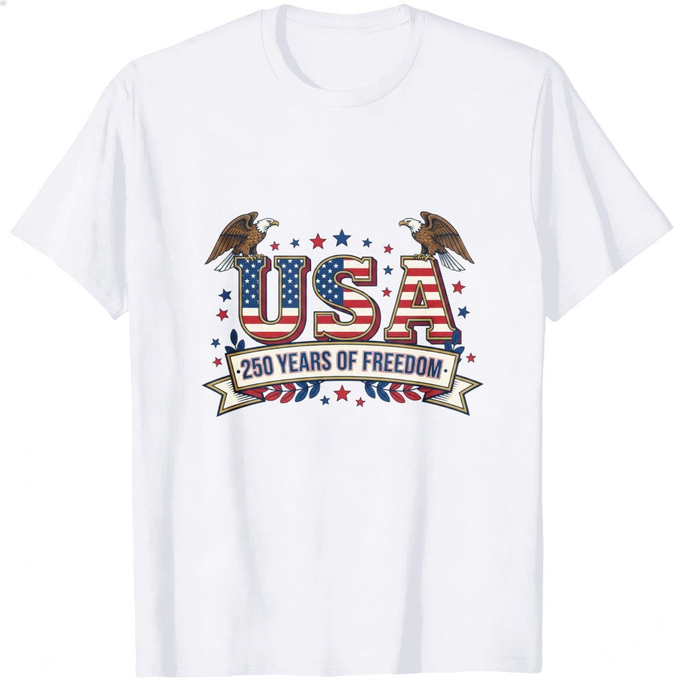 Patriotic American Flag Eagle Design Classic T-Shirt USA 250 Years Of Freedom