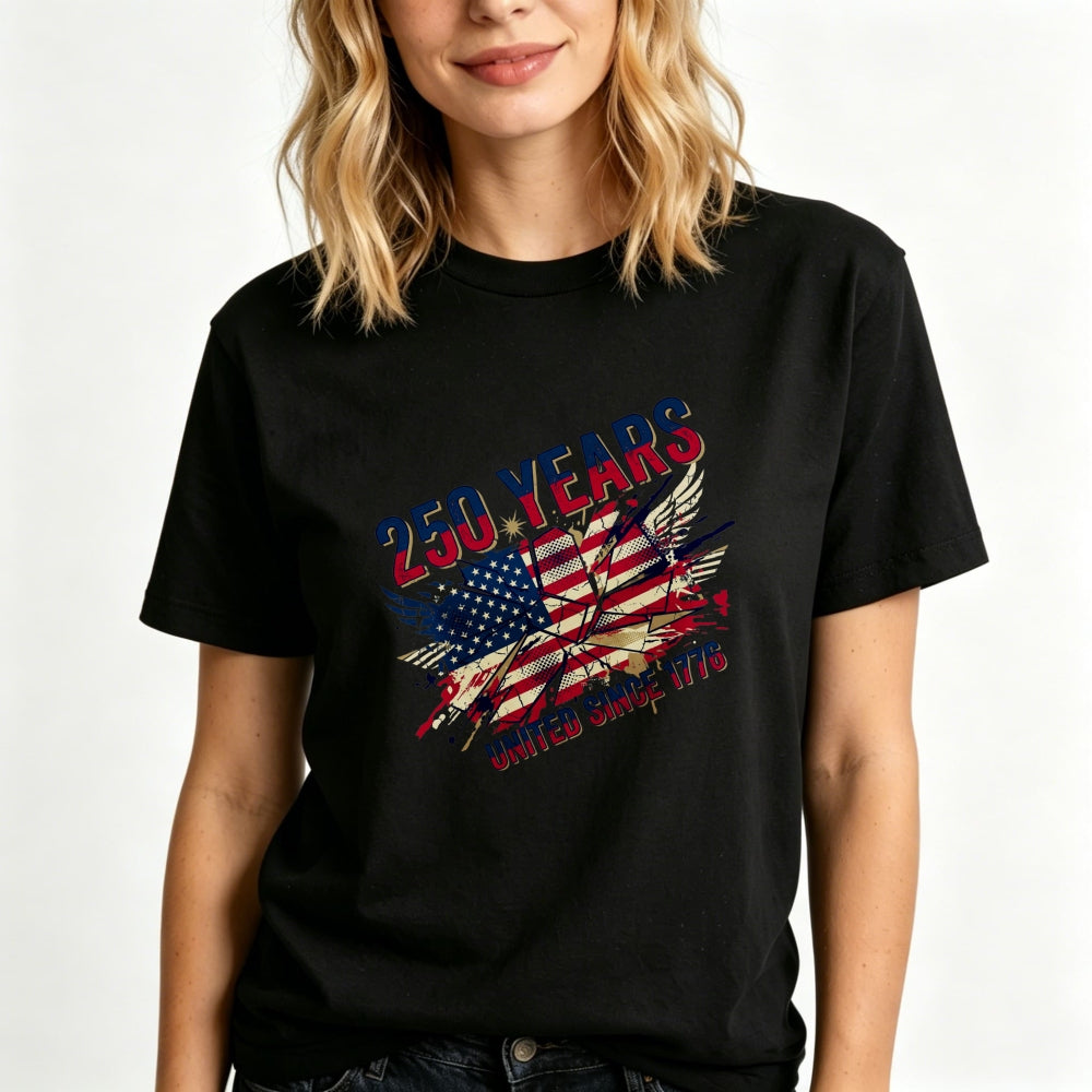 Patriotic American Flag Design Classic T-Shirt 250 Years United Since 1776
