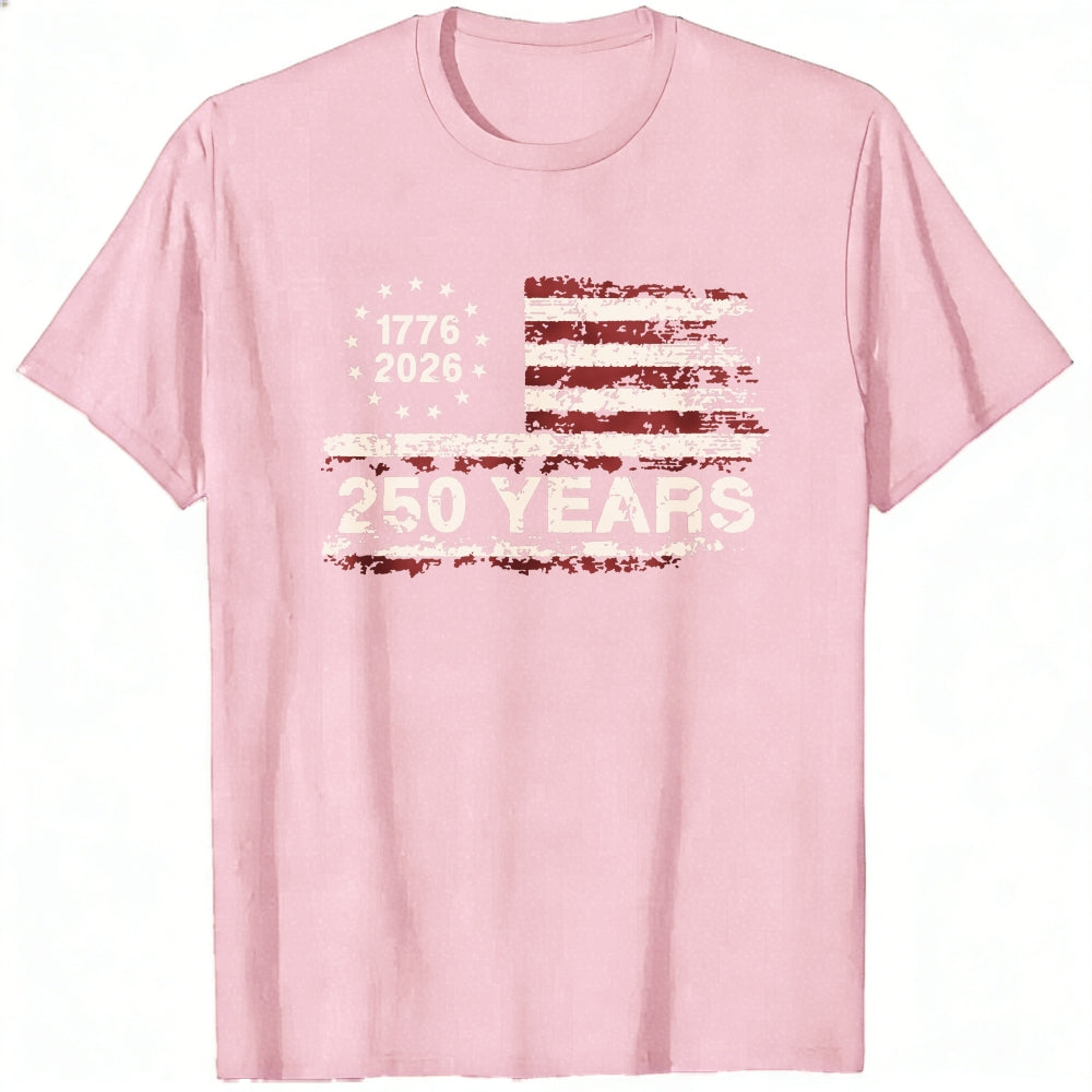 Patriotic American Flag Design Classic T-Shirt 1776 2026 250 Years Celebration