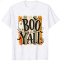 Vintage Halloween Boo Yall Ghost Pumpkin Bat Classic T-Shirt
