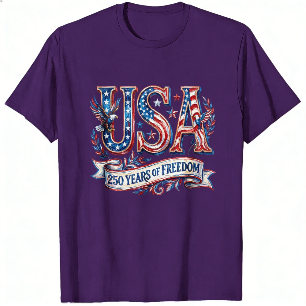 Patriotic American Flag Design Classic T-Shirt Usa 250 Years Of Freedom