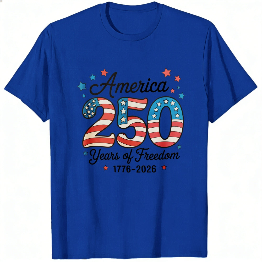 Patriotic American Flag Design Classic T-Shirt America 250 Years Of Freedom 1776 2026