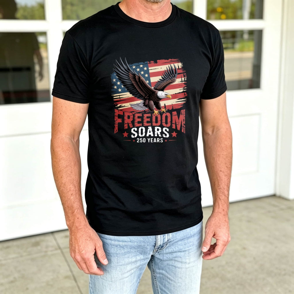 Patriotic Eagle American Flag Classic T-Shirt Freedom Soars 250 Years