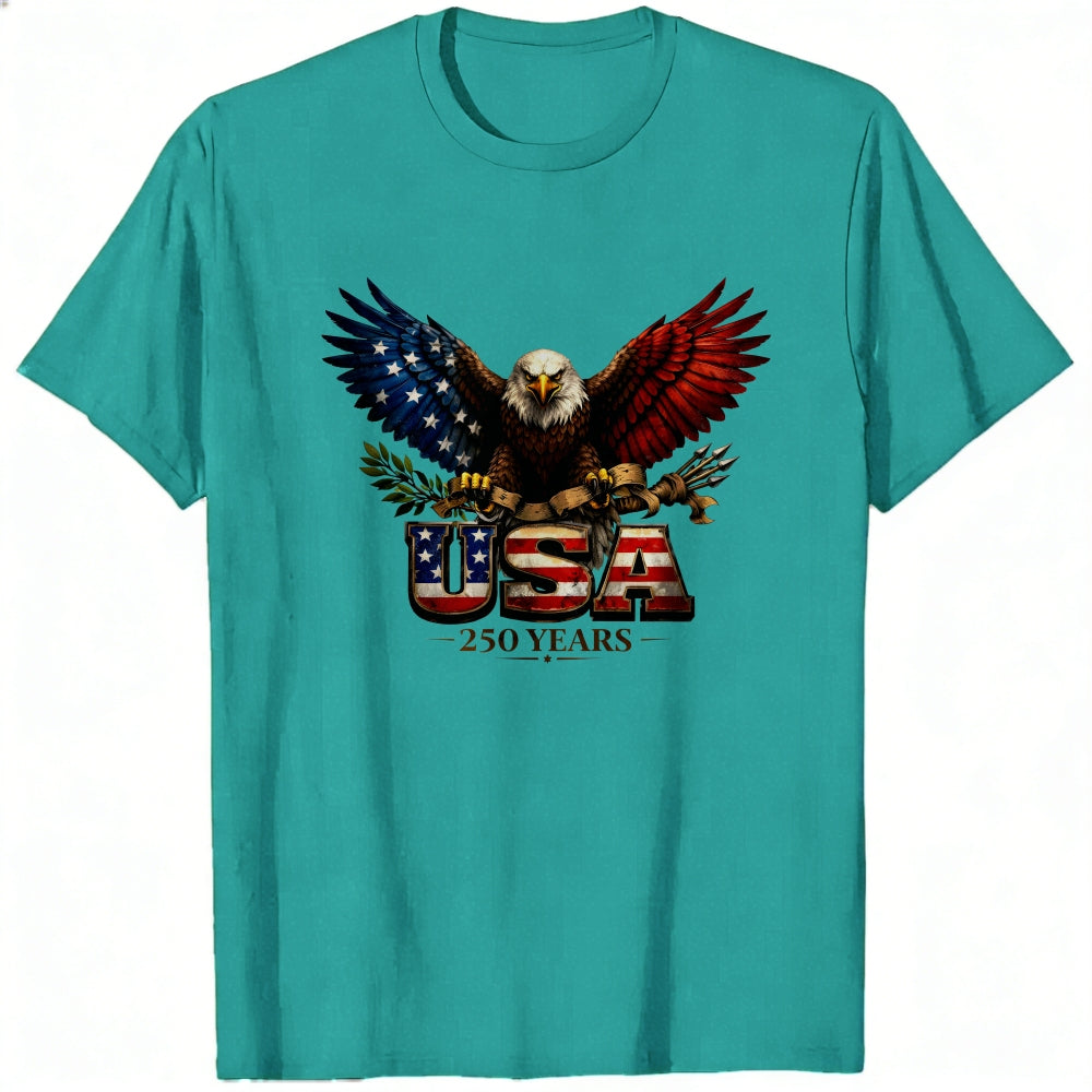 Patriotic Eagle Design Classic T-Shirt Usa Flag And American Symbols