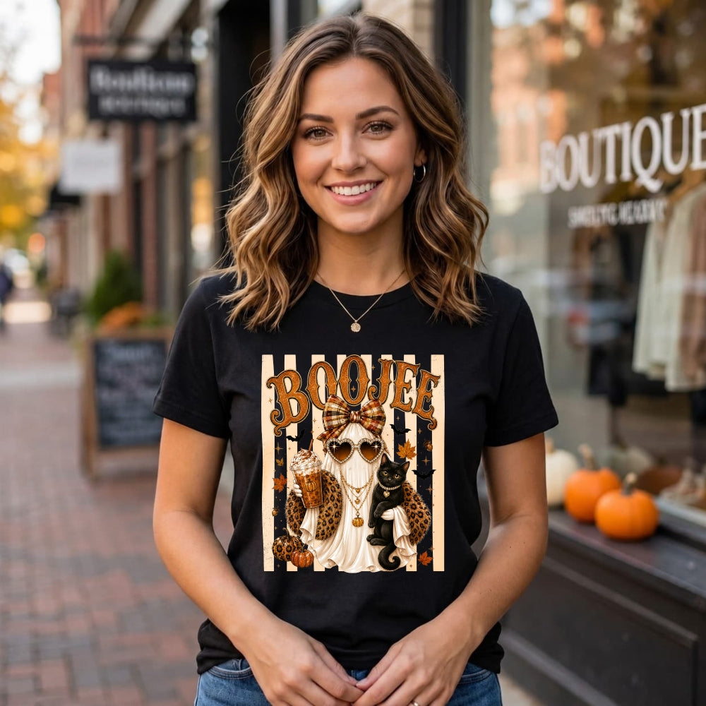 Funny Booje Ghost Leopard Print Halloween Classic T-Shirt