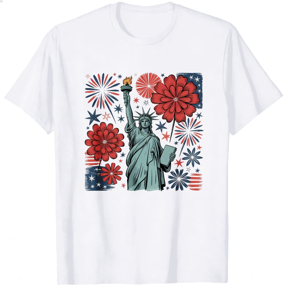 Patriotic American Flag Statue Of Liberty Classic T-Shirt