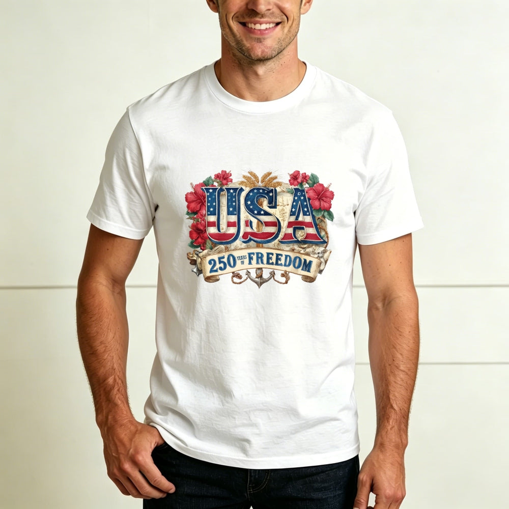 Patriotic American Flag Design Classic T-Shirt USA 250 Years Freedom