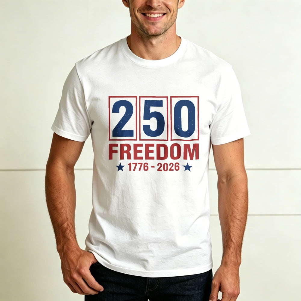 Patriotic American Independence Day 250 Freedom 1776 2026 Classic T-Shirt