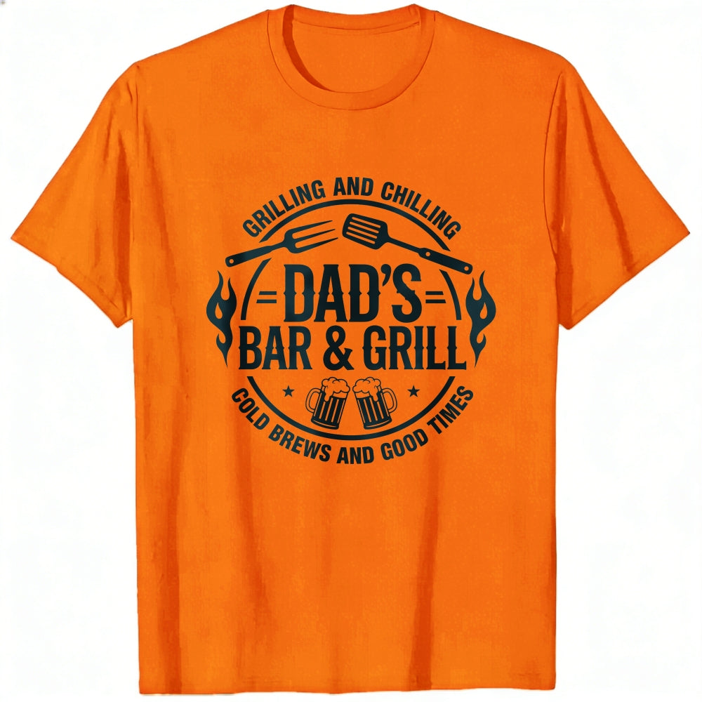 Casual Style Classic T-Shirt Dad's Bar And Grill Grilling And Chilling Cold Brews And Good Times