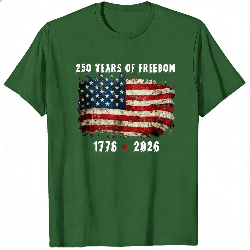 Patriotic American Flag Design Classic T-Shirt 250 Years Of Freedom 1776 2026