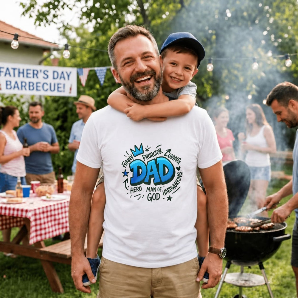 Funny Protector Loving Dad Hero Man Of God Hardworking Classic T-Shirt
