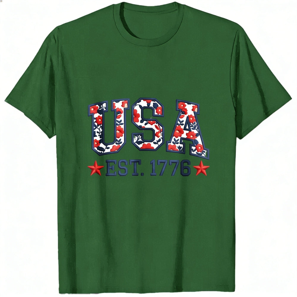 Patriotic Usa Flag Pattern Classic T-Shirt