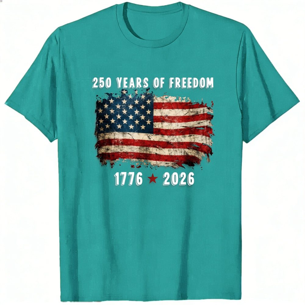 Patriotic American Flag Design Classic T-Shirt 250 Years Of Freedom 1776 2026