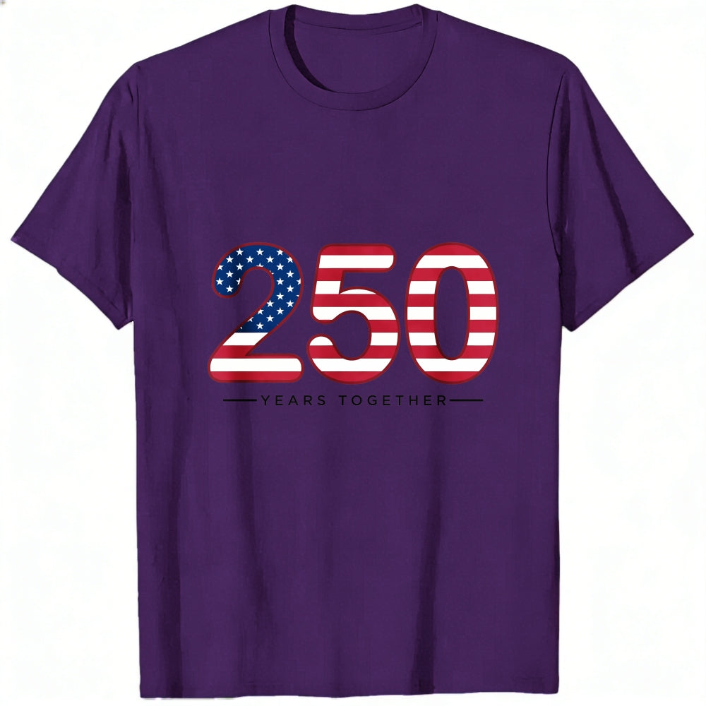 Patriotic American Flag Design Classic T-Shirt 250 Years Together