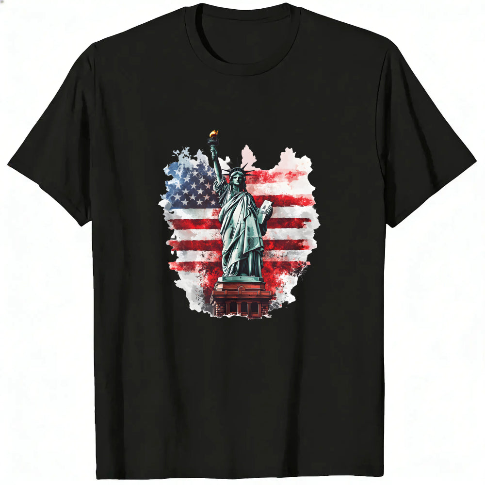 American Flag Statue Of Liberty Classic T-Shirt
