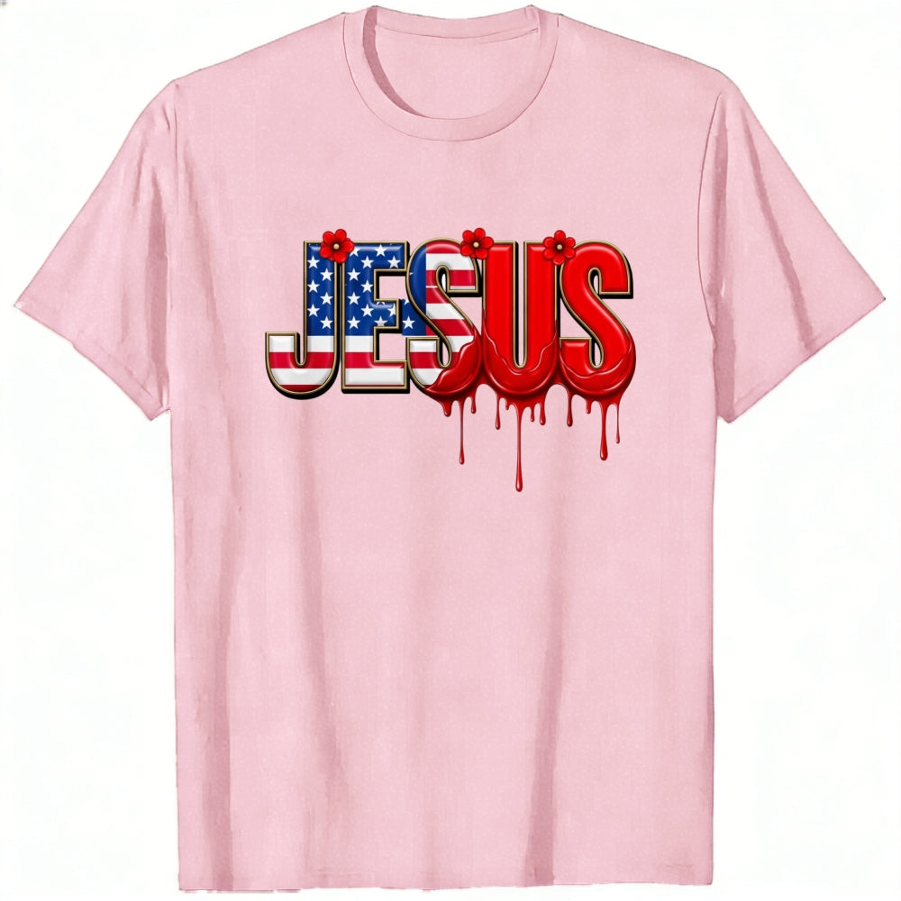 Patriotic Jesus American Flag Classic T-Shirt