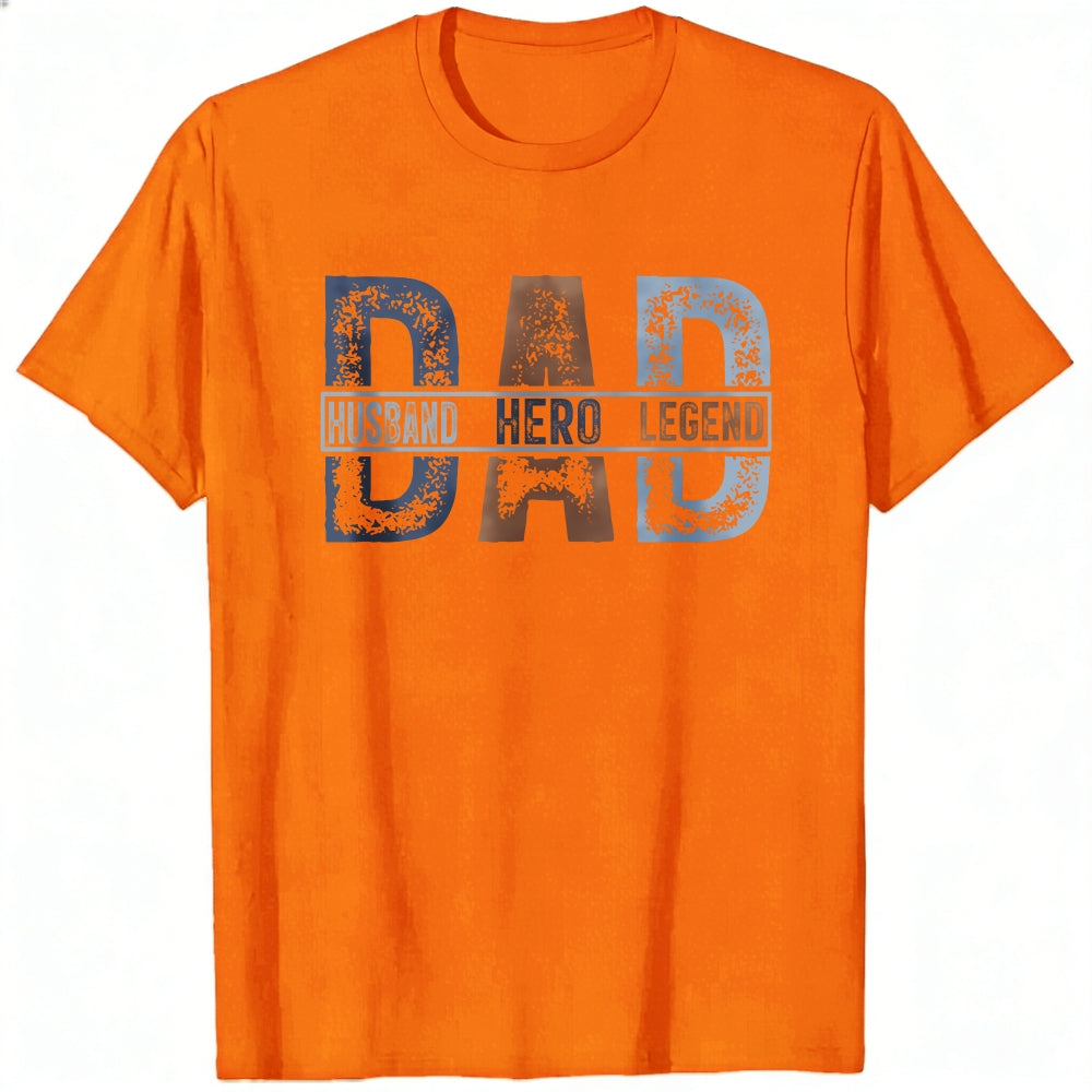 Graphic Print Classic T-Shirt Dad Husband Hero Legend