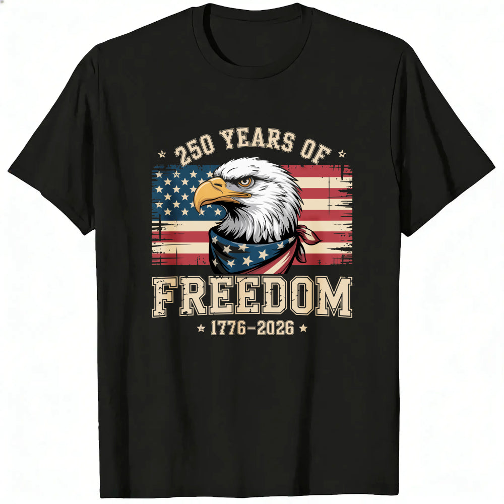 American Eagle Patriotic Design Classic T-Shirt 250 Years Of Freedom 1776 2026