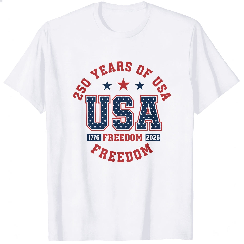 Patriotic American Flag Design Classic T-Shirt 250 Years Of Usa Freedom 1776 2026