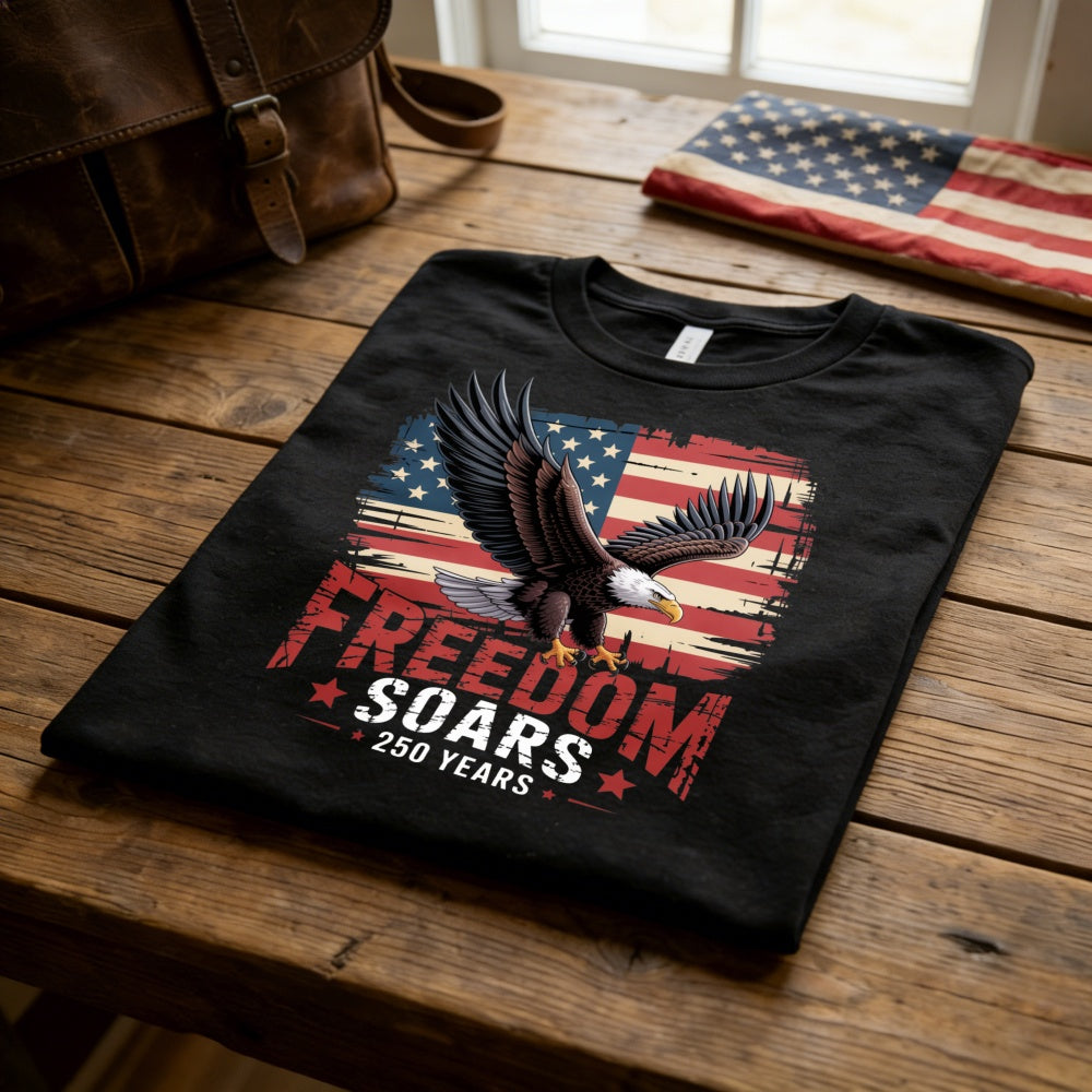 Patriotic Eagle American Flag Classic T-Shirt Freedom Soars 250 Years