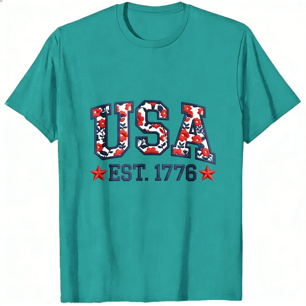Patriotic Usa Flag Pattern Classic T-Shirt