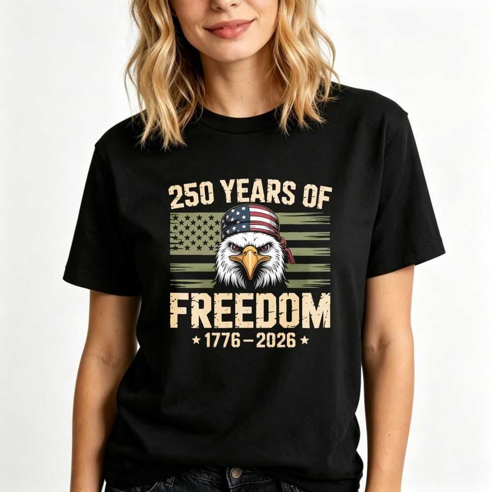 Patriotic Eagle American Flag Classic T-Shirt 250 Years Of Freedom 1776 2026