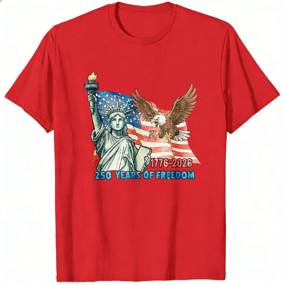 Patriotic American Flag Statue Of Liberty Eagle Classic T-Shirt 250 Years Of Freedom 1776 2026