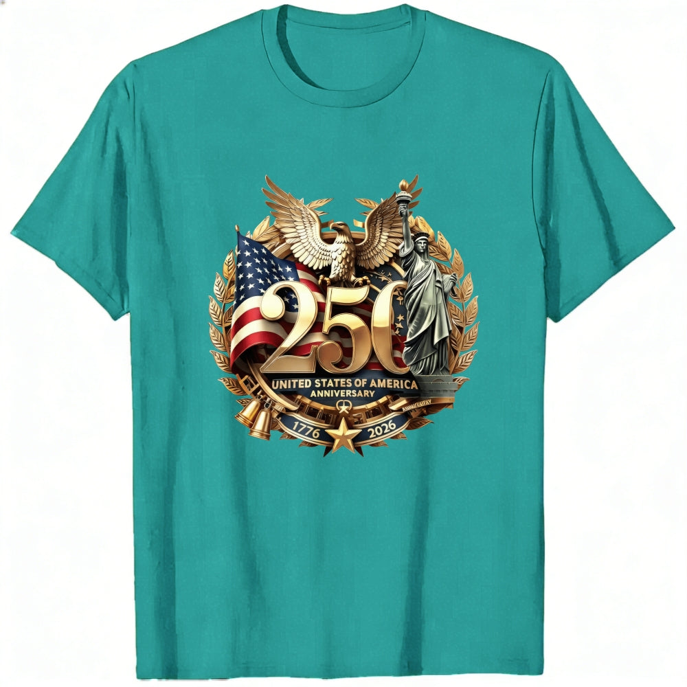 Patriotic American Eagle And Statue Of Liberty Classic T-Shirt 250th Anniversary United States Of America 1776 2026