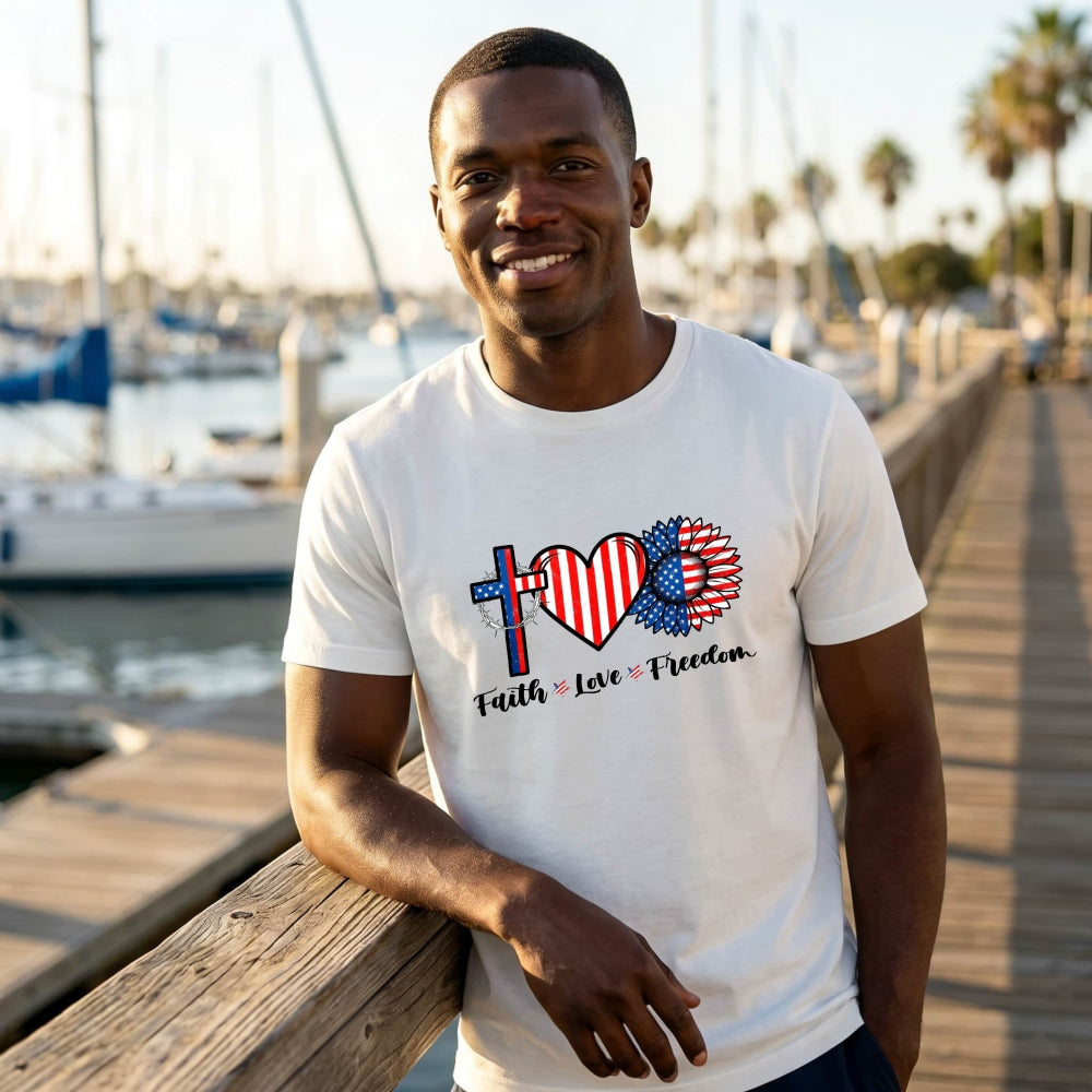 Patriotic Faith Love Freedom Classic T-Shirt