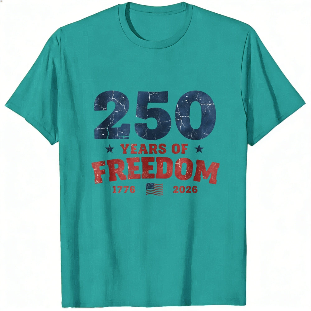 Patriotic American Independence Day 250 Years Of Freedom Classic T-Shirt
