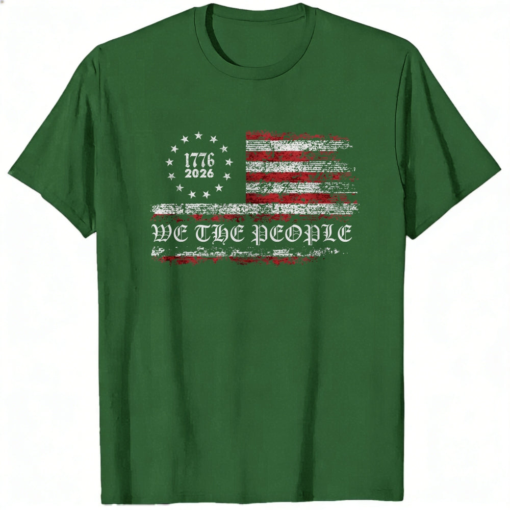 Patriotic American Flag Design Classic T-Shirt We The People 1776 2026