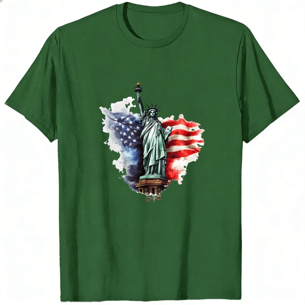 American Flag Statue Of Liberty Classic T-Shirt
