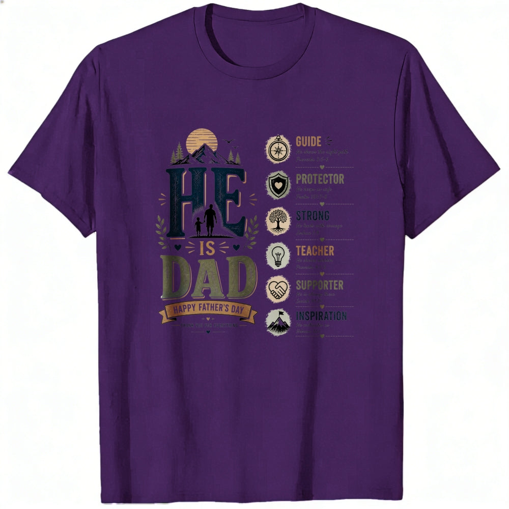 Retro Typography Classic T-Shirt He Is Dad Father's Day Design