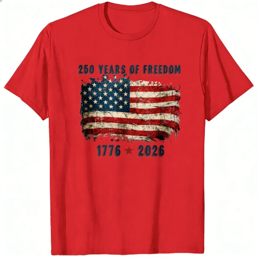 Patriotic American Flag Design Classic T-Shirt 250 Years Of Freedom 1776 2026