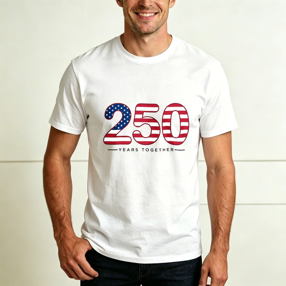 Patriotic American Flag Design Classic T-Shirt 250 Years Together