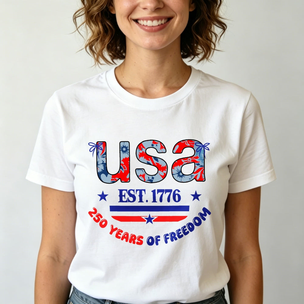 Patriotic Usa Flag Design Classic T-Shirt 250 Years Of Freedom Celebration