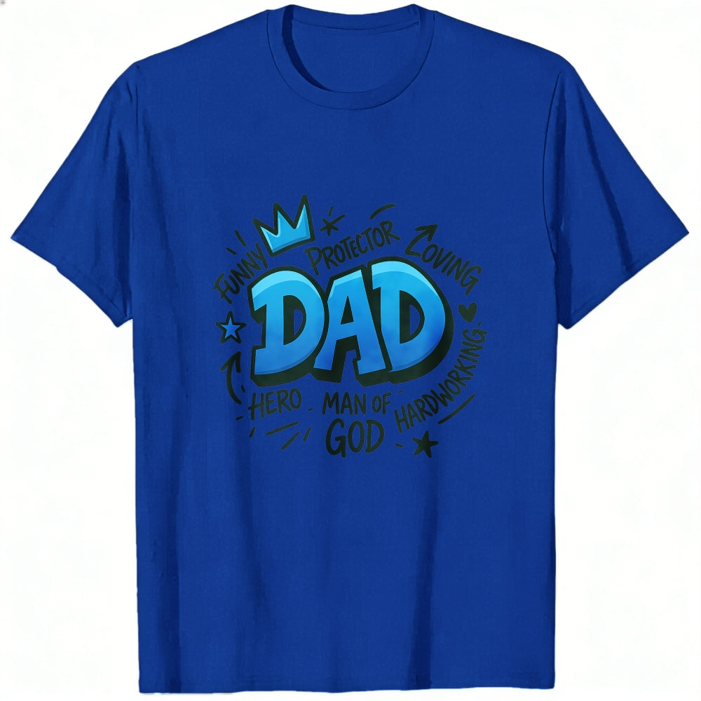 Funny Protector Loving Dad Hero Man Of God Hardworking Classic T-Shirt
