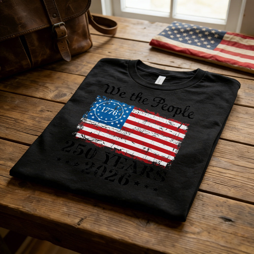 Patriotic American Flag Design Classic T-Shirt We The People 1776 250 Years 2026