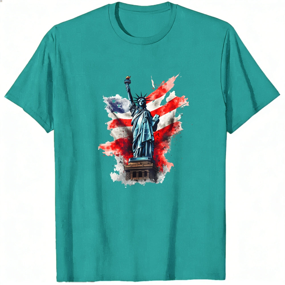 Patriotic American Flag Statue Of Liberty Classic T-Shirt